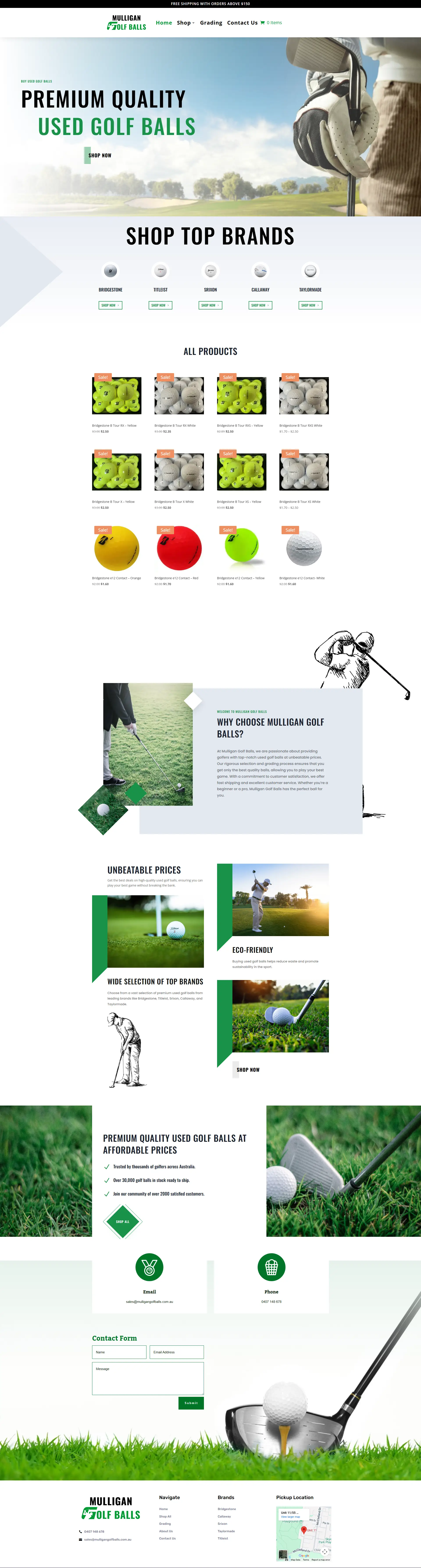 Mulligan Golf Balls Website